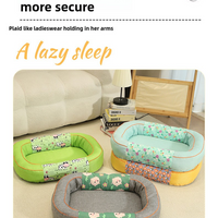Size M Grey Cozy Pet Bed for Small Dogs and Cats - Durable & Chew-Resistant Nest for All Seasons