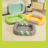 Size M Green Cozy Pet Bed for Small Dogs and Cats - Durable & Chew-Resistant Nest for All Seasons