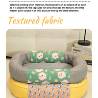 Size M Green Cozy Pet Bed for Small Dogs and Cats - Durable & Chew-Resistant Nest for All Seasons