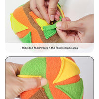 Interactive Dog Snuffle Ball Toy - Puzzle Treat Dispenser with Squeaker, green