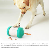 Pet Tumbler Treat Dispenser Ball,Interactive Feeding Toy for Dogs and Cats(Black and white)