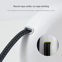 Retractable Dog Leash - Reflective Pet Lead with 3m Extension, One-Button Control(Pink)