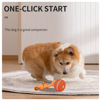 Interactive Dog Chew Toy with Rope - Durable Treat Dispensing Ball for Play & Dental Health(red)