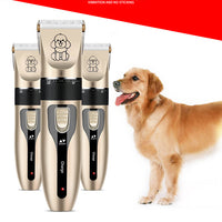 Professional Pet Grooming Hair Clipper Kit - Rechargeable, Low Noise, with Ceramic Blades & 5-Speed Adjustment(Gray)