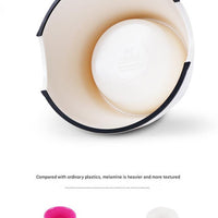 Elevated Pet Feeding Bowl with Stainless Steel Inner - Promotes Healthy Digestion & Reduces Neck Strain(White)