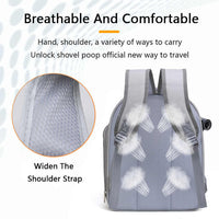 Beige And Pink Spacious Pet Carrier Backpack with Clear Window - Comfortable Travel Bag for Cats & Small Dogs