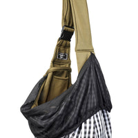 Grey Breathable Pet Sling Carrier for Small Dogs & Cats - Adjustable Hands-Free Travel Pouch with Safety Leash & Pocket