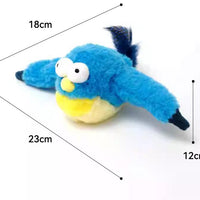 Interactive Flapping Wing Bird Toy for Cats & Dogs,Motion Activated with Sound(Bondi Blue Bird)