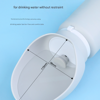 Green Portable Pet Dog Water Bottle 550ml - Foldable Food-Grade Silicone Travel Drinker with Leak-Proof Dispenser