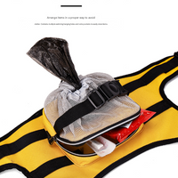 Size L Black and Pink Ultimate Dog Harness Vest with Backpack - Padded, Reflective & Adjustable for Medium to Large Breeds