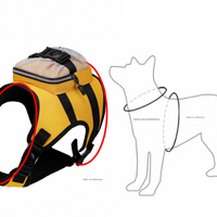 Size S Black and Yellow Ultimate Dog Harness Vest with Backpack - Padded, Reflective & Adjustable for Medium Sized Dogs