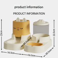 Pink Automatic Pet Feeder and Water Dispenser Set - Large Capacity Gravity Food & Water Combo for Cats & Dogs