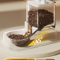 Pink Automatic Pet Feeder and Water Dispenser Set - Large Capacity Gravity Food & Water Combo for Cats & Dogs