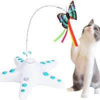 Starfish Butterfly Cat Teaser Toys