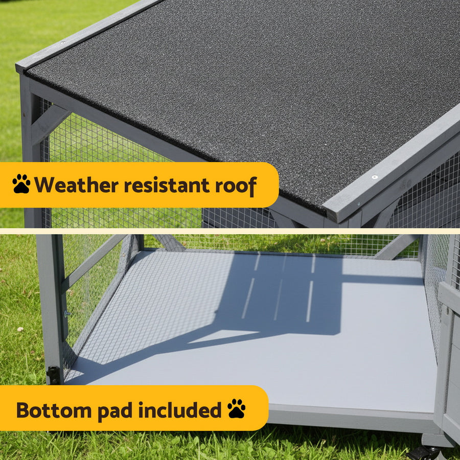 i.Pet Cat House Wooden 180cm Rabbit Hutch Pet Condo Small Dog Enclosure Cage