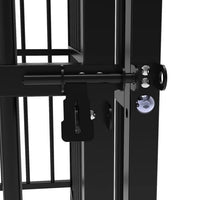 Pawhub Heavy Duty Dog Cage Black Metal Kennel Indoor Outdoor 3M
