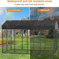 Small Outdoor Dog Kennel Pet Cage with Roof Cover 125x120x165cm