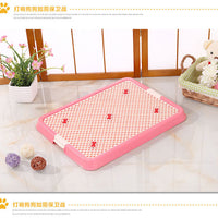 YES4PETS Small Portable Dog Potty Training Tray Mat Pet Puppy Toilet Trays Loo Pad Pink