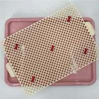 YES4PETS Small Portable Dog Potty Training Tray Mat Pet Puppy Toilet Trays Loo Pad Pink