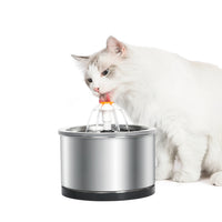 YES4PETS Automatic Electric Pet Water Fountain Dog Cat Stainless Steel Feeder Bowl Dispenser