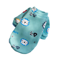 L Size Cute Pet Dog Warm Jumper Sweater Clothes Puppy Cat Knitwear Knitted Coats Winter - Blue Rabbit
