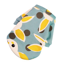 L Size Cute Pet Dog Warm Jumper Sweater Clothes Puppy Cat Knitwear Knitted Coats Winter - Blue Rabbit