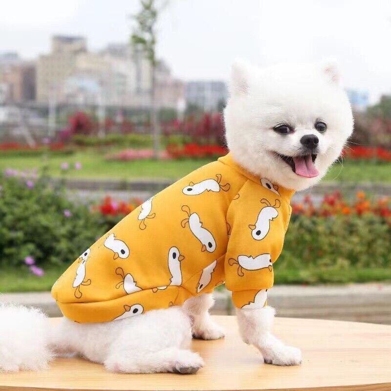 L Size Cute Pet Dog Warm Jumper Sweater Clothes Puppy Cat Knitwear Knitted Coats Winter - Pink Strawberry