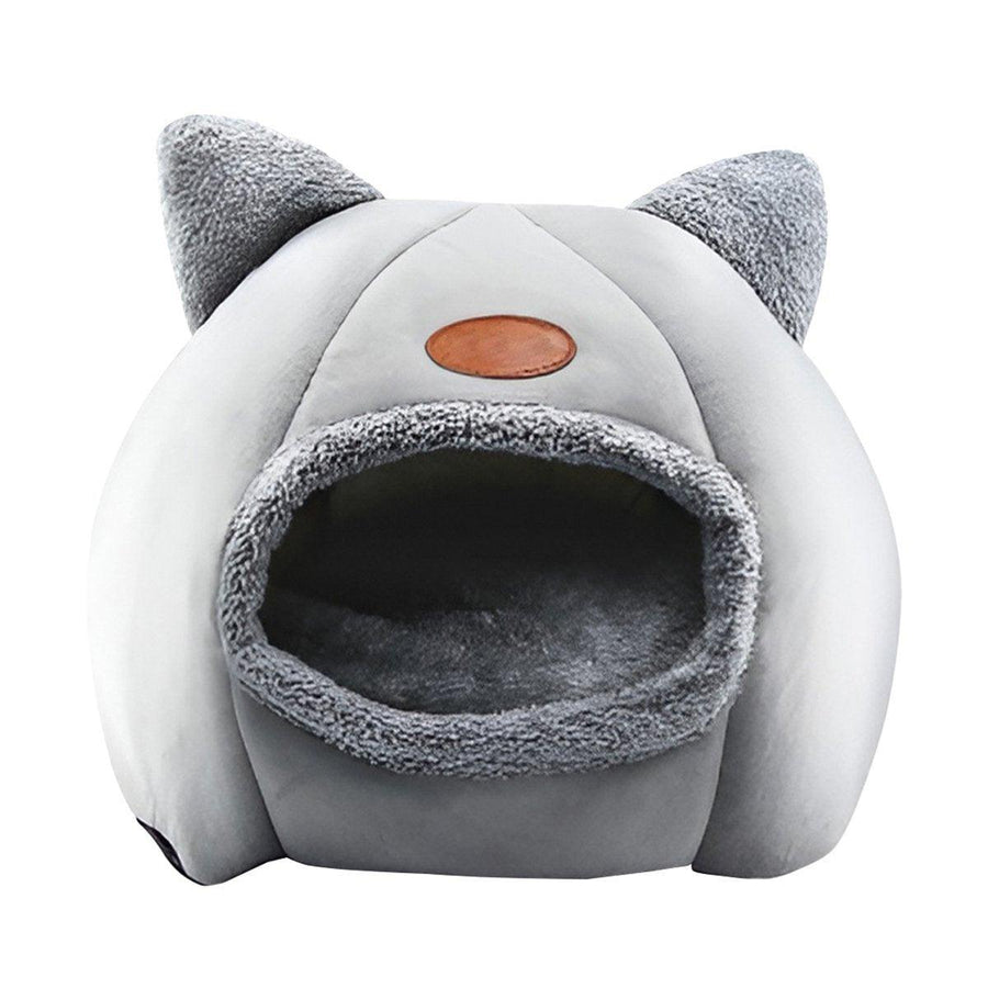 Cat Bed Winter Warm Enclosed Pet House Cozy Indoor Sleeping Nest for Cold Weather - XL