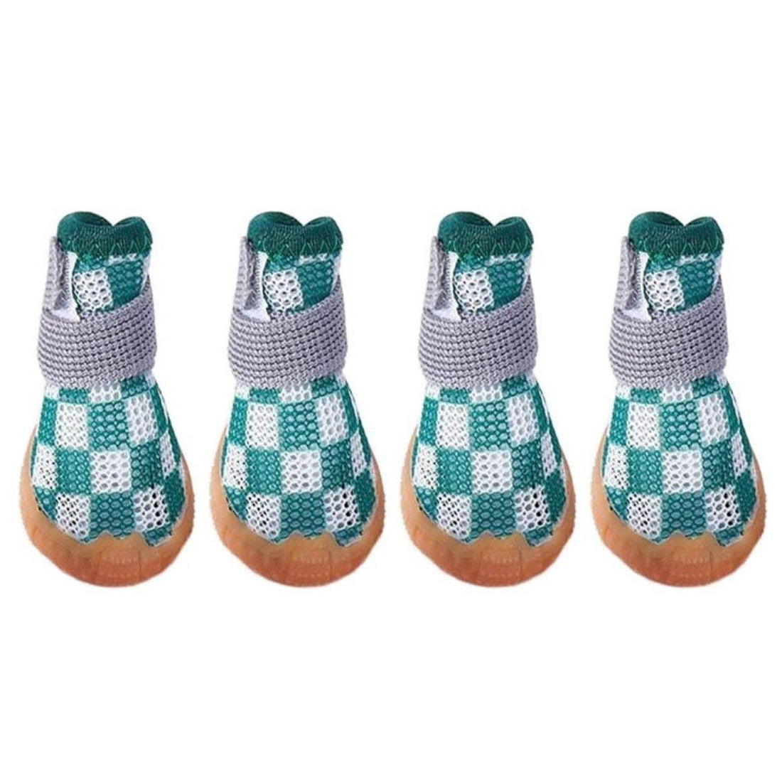 4pcs Breathable Mesh Dog Shoes Small Pets Puppy Paw Protection Summer Boots - Pink-5