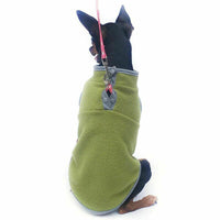 M Pet Dog Puppy Winter Warm Fleece Jumper Vest Coat Jacket Apparel Clothes Outdoor - Blue