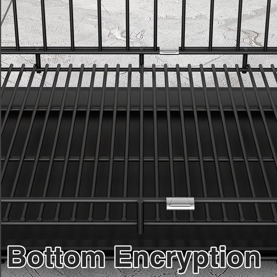 Metal Dog Crate Pet Cage with Divider for Puppies Cats Kennel Indoor Pet House - Small-Blue