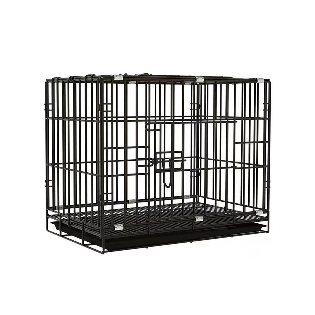 Metal Dog Crate Pet Cage with Divider for Puppies Cats Kennel Indoor Pet House - Small-Blue