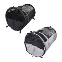 Foldable Pet Car Carrier Bag Breathable Travel Tent Portable Kennel for Transport - Grey