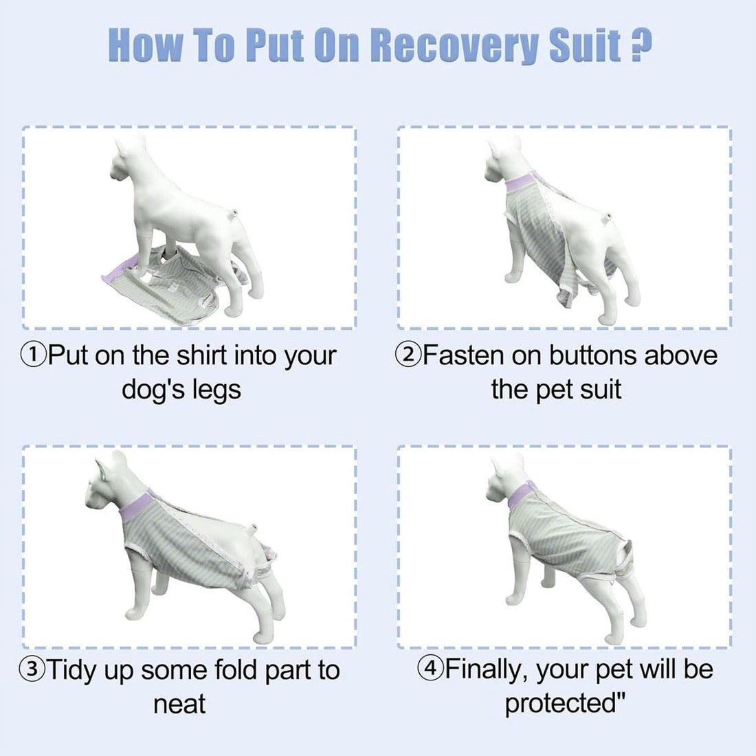 Striped Dog Clothes Belly Protector Vest Tummy Wrap Shirt for Small Dogs Puppies - Grey-XXL