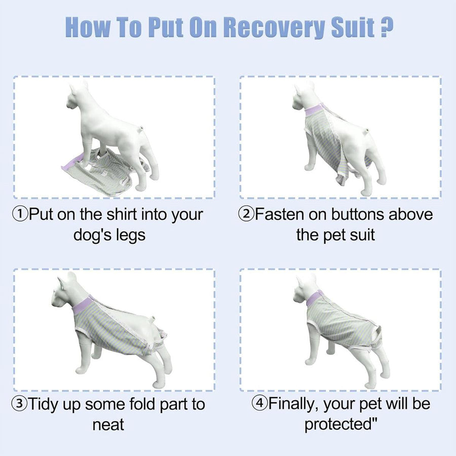 Striped Dog Clothes Belly Protector Vest Tummy Wrap Shirt for Small Dogs Puppies - Grey-XXL