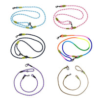 Adjustable Diagonal Dog Walking Leash Hands Free Crossbody Pet Lead Dogs - Pink