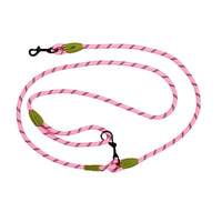 Adjustable Diagonal Dog Walking Leash Hands Free Crossbody Pet Lead Dogs - Pink