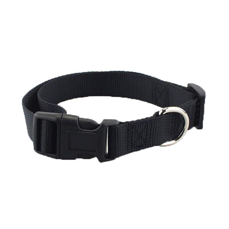 L Size Dog Puppy Pet Collar Adjustable Nylon Toy Large Pink Blue Red Black - Grey