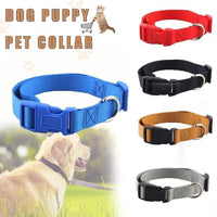 L Size Dog Puppy Pet Collar Adjustable Nylon Toy Large Pink Blue Red Black - Yellow