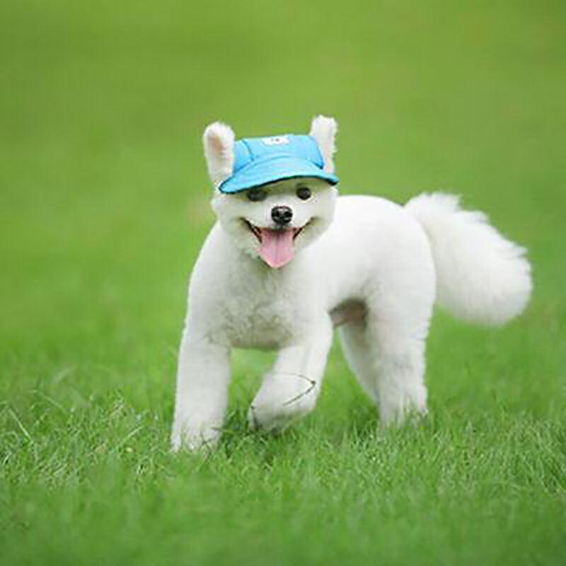 Dog Baseball Cap Outdoor Pet Sun Hat Summer Canvas Visor Puppy XL - Stripe