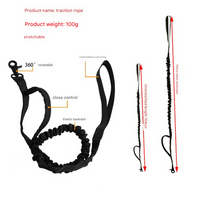 XL khaki Hands-Free Dog Leash with Adjustable Waist Belt - Shock Absorbing Bungee Lead