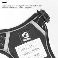 Size S Black Reflective No-Pull Dog Harness - Adjustable & Durable for Large Breeds, Anti-Escape Design