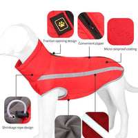 Size XL Yellow Reflective Winter Dog Jacket - Warm & Waterproof Outdoor Coat for Large Breeds