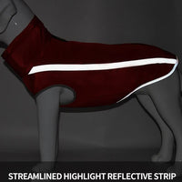 Size 3XL Red Reflective Winter Dog Jacket - Warm & Waterproof Outdoor Coat for Large Breeds