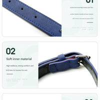 2 PCS Green Soft Leather Dog Collar - Adjustable & Durable for Medium/Large Dogs M-(58*2.5cm)