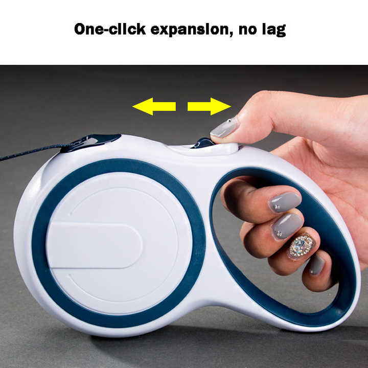 Gray 3M Pet Leash Retractable - Tangle-Free, Extendable Pet Leash for Walking