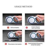 Gray 3M Pet Leash Retractable - Tangle-Free, Extendable Pet Leash for Walking