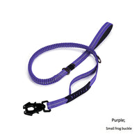 Purple Shock Absorbing Dog Leash with Reflective Stitching - 135cm for Small to Large Dogs