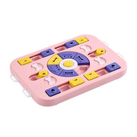 Pink Advanced Interactive Dog Puzzle Toy - Multi-Mechanism Treat Dispensing Slow Feeder for Mental Enrichment
