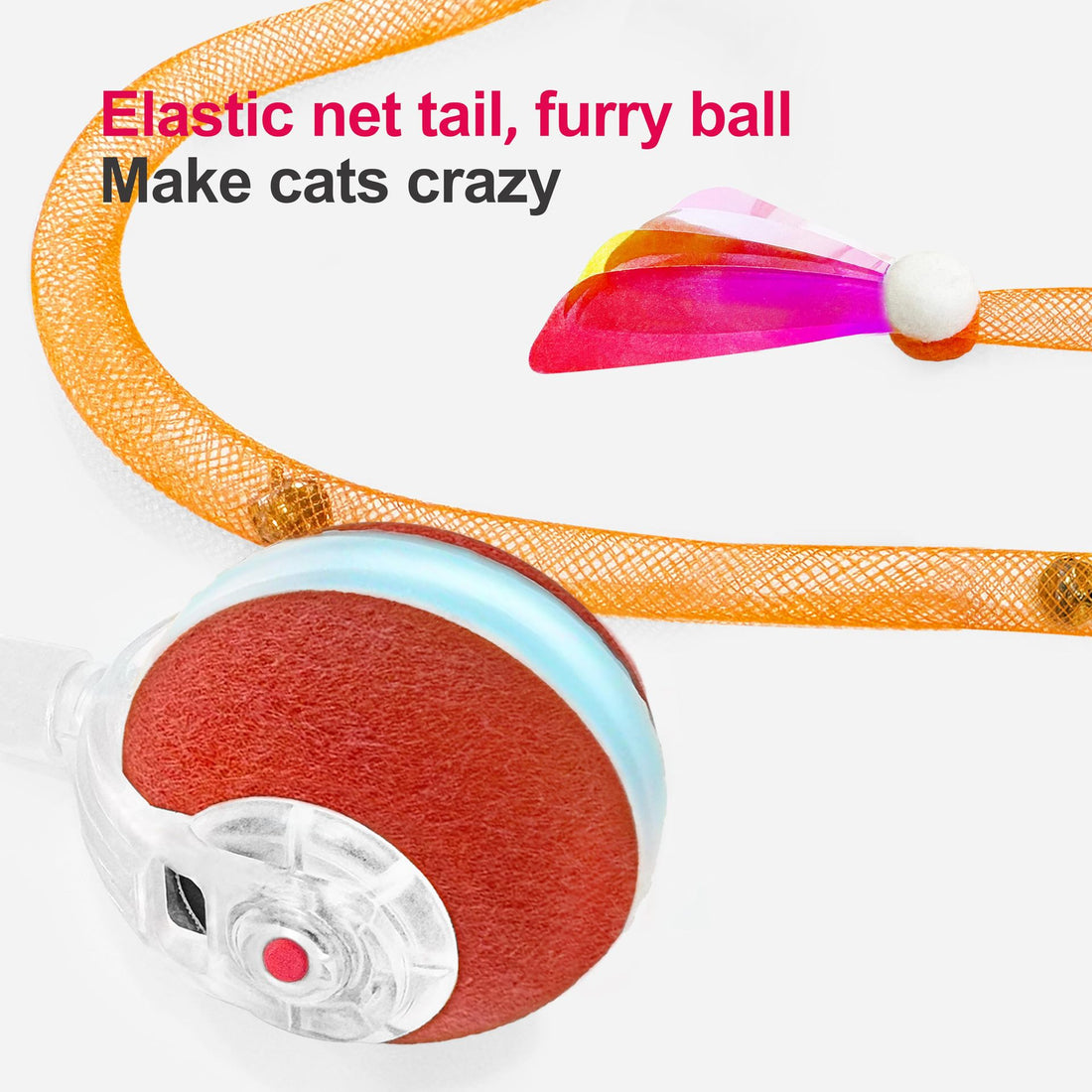 Blue Interactive Smart Electric Cat Toy Ball - Automatic Irregular Rolling Teaser for Independent Play
